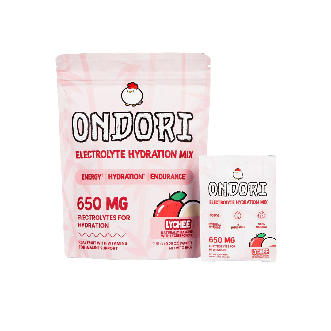 Ondori Lychee Flavored Electrolyte Hydration Mix: 12 Pack